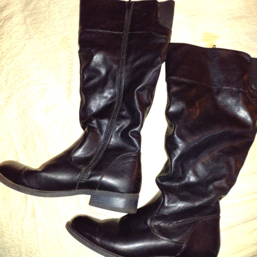 Nine West Knee high black slouch boots "LIKE 🆕"